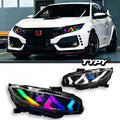 Honda Civic 10th Gen 2016-2021 RGB Full LED Headlight TYPY