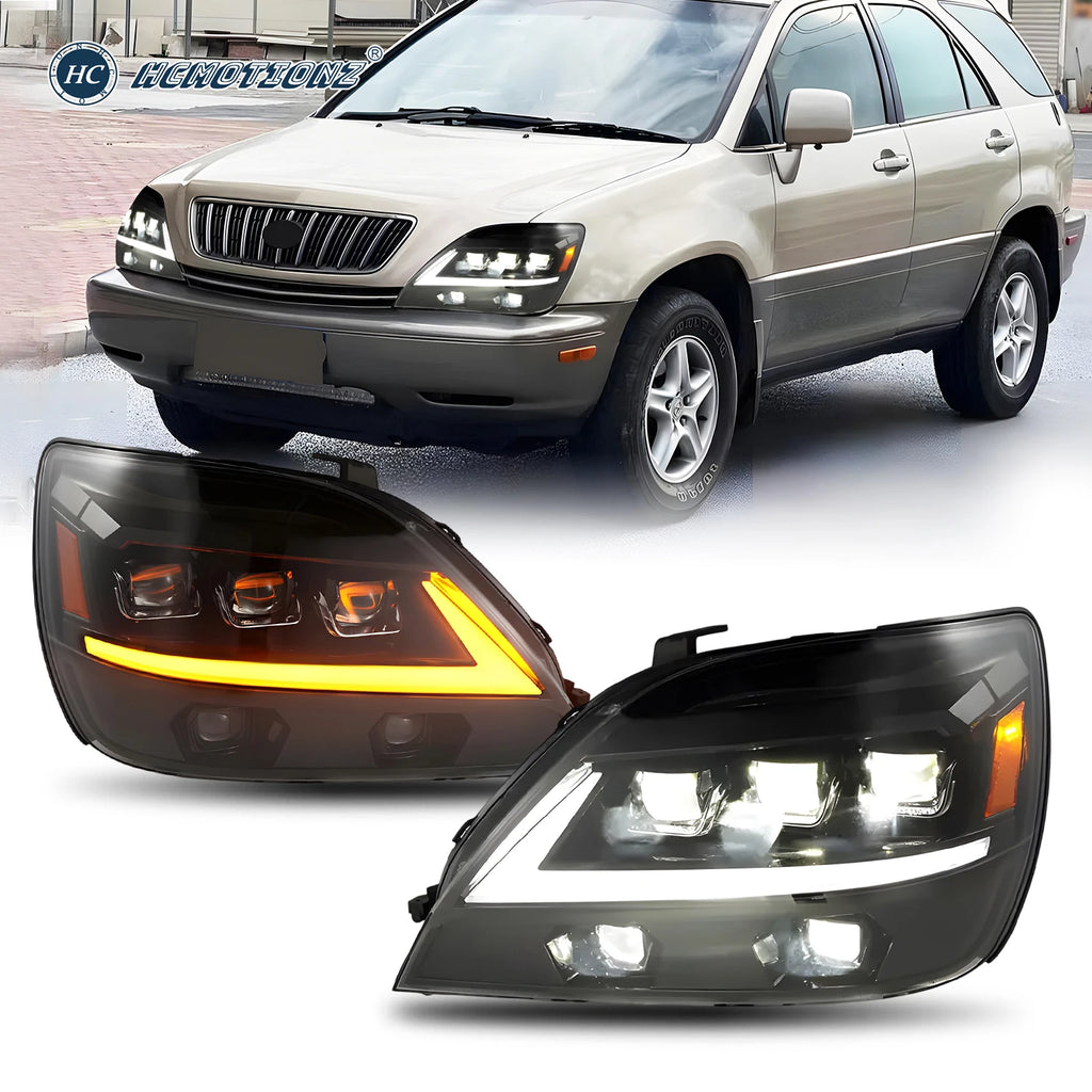 Lexus RX series 1st Gen 1998-2002 Full LED Headlights set HCMOTIONZ