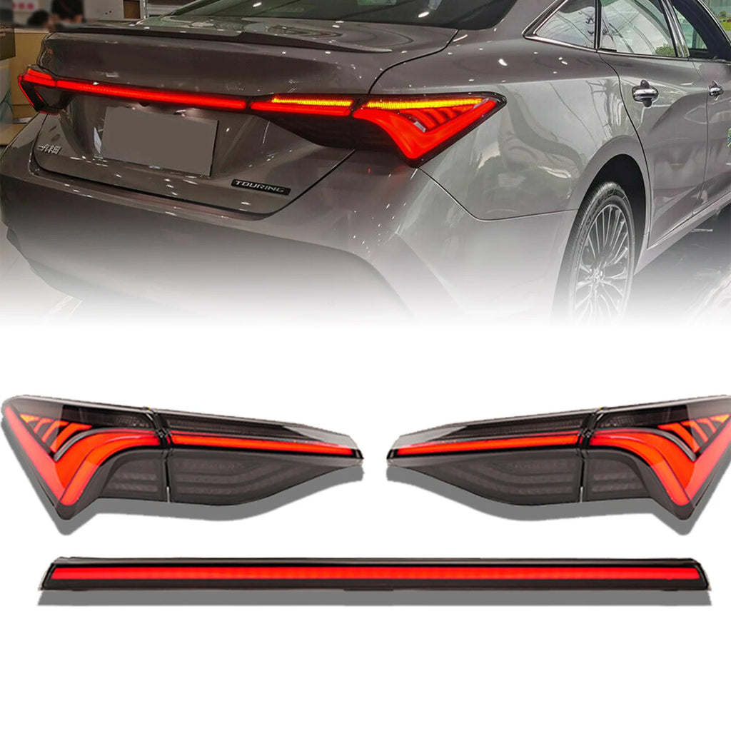 Toyota Avalon 2018-2021 LED Tail lights Red Smoked HCMOTIONZ