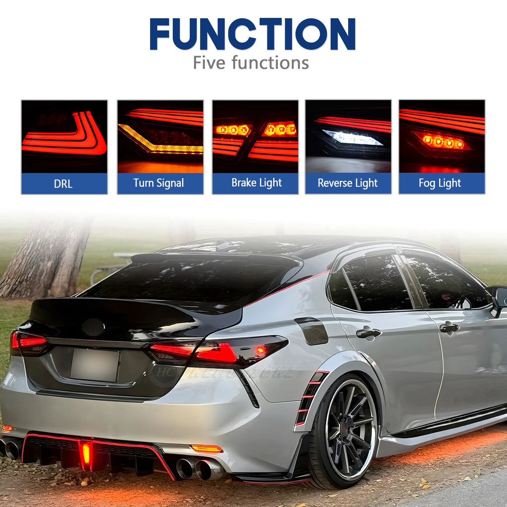 Toyota Camry 2018-2021 LED Tail Lights Smoked HCMOTIONZ