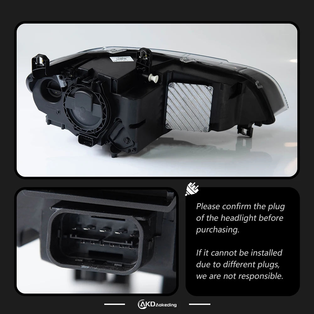 BMW X5 E70 2007-2013 LED Headlights Projector Lens Laser Style AKD