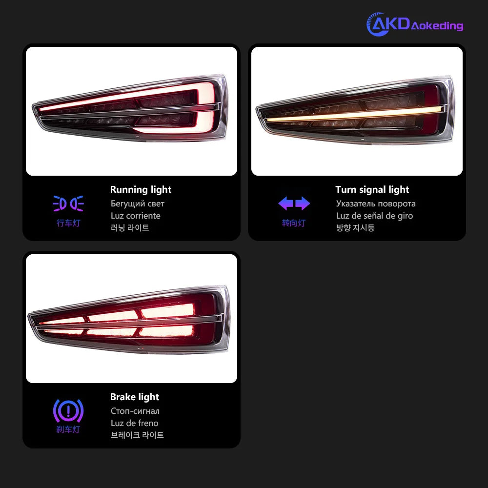 Audi Q3 2013-2018 LED Tail Lights Smoked Set AKD