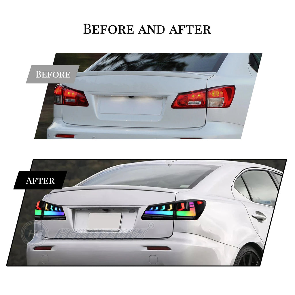 Lexus IS IS-F 2006-2013 LED Tail Lights RGB HCMOTIONZ