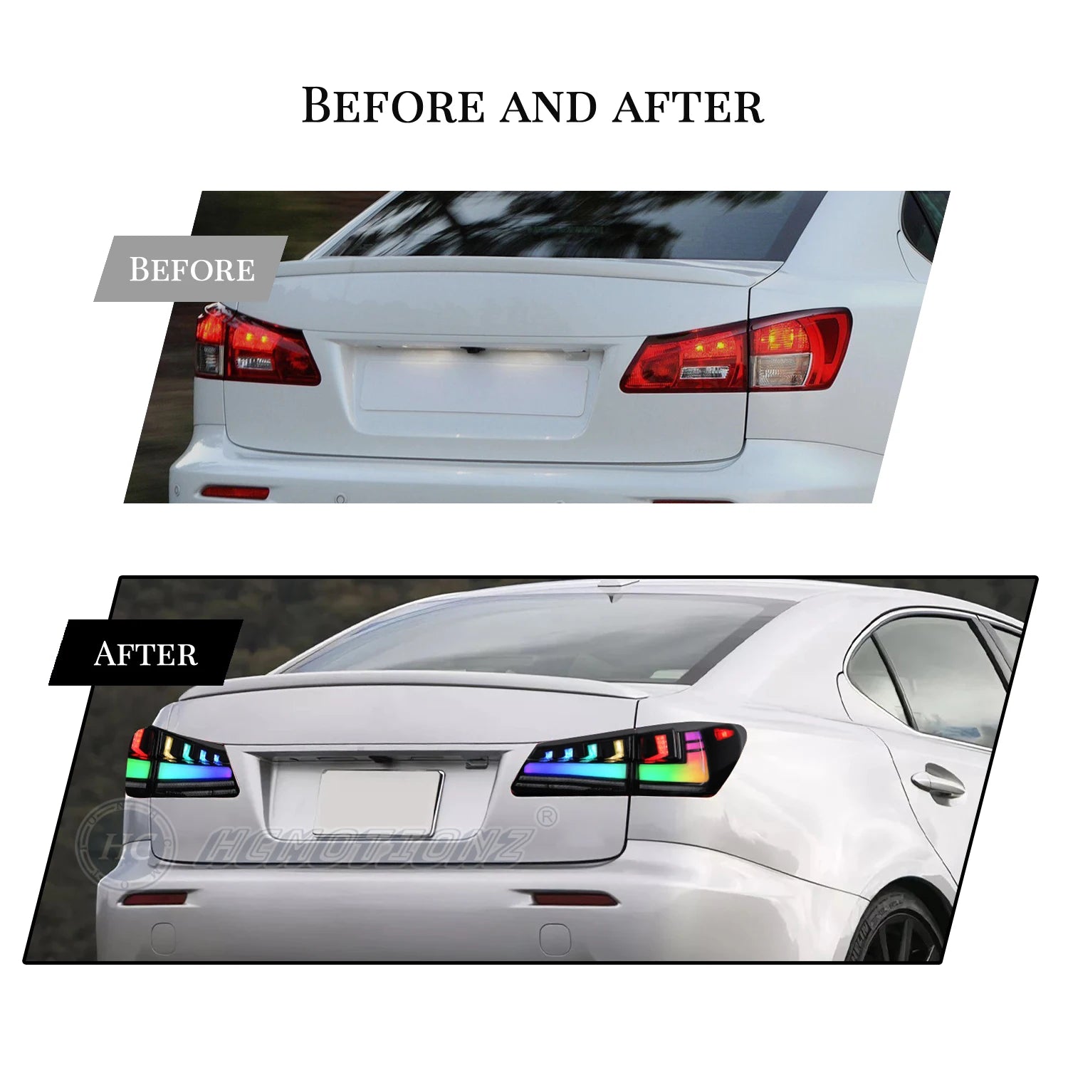 Lexus IS IS-F 2006-2013 LED Tail Lights RGB HCMOTIONZ