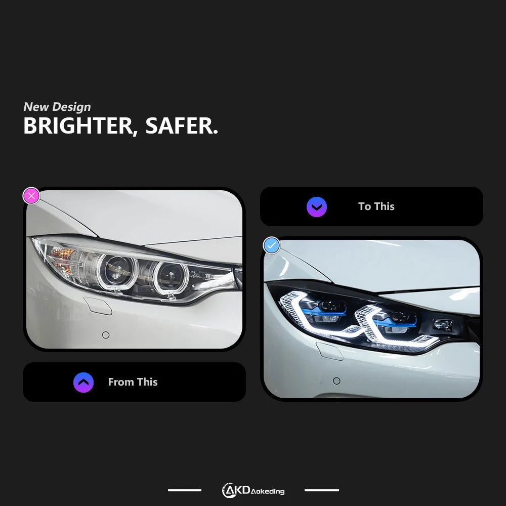 BMW 4 series M4 F32 F33 F36 F80 F82 F83 2013-2019 LED Headlights AKD