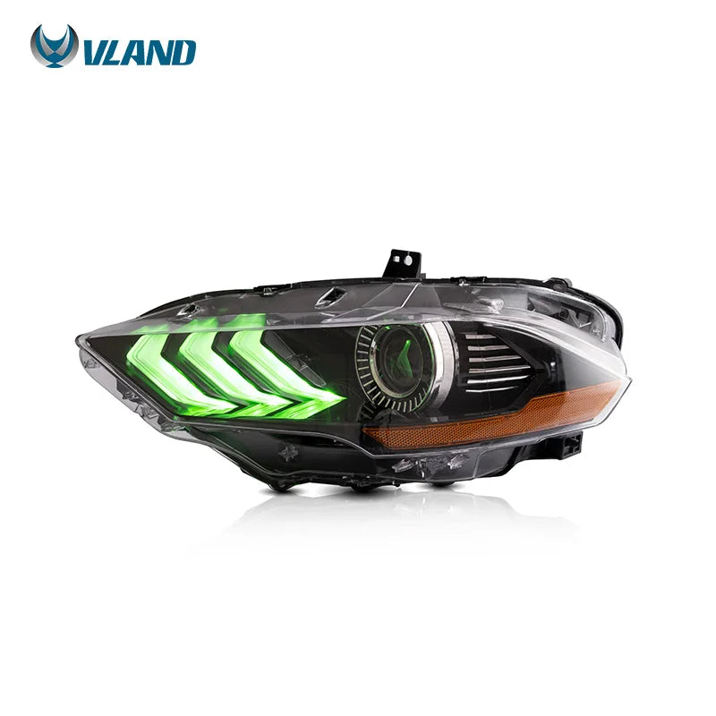 Ford Mustang VI S550 2018- up LED Headlights RGB Dynamic Turn Signal VLAND