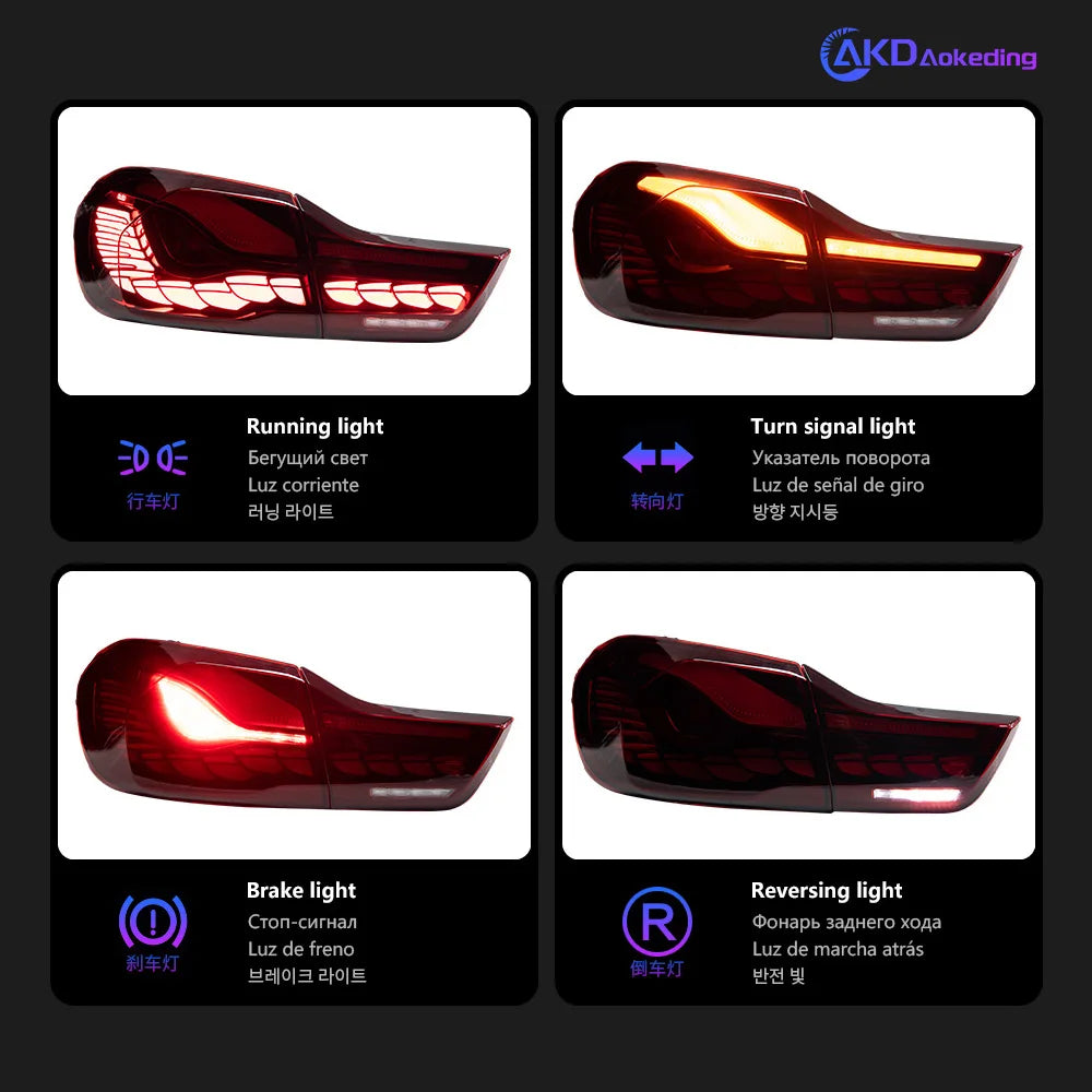BMW 4 series F32 F33 F36 F80 F82 F83 M4 2013-2020 LED Tail Lights Rear Lamp Upgrade AKD