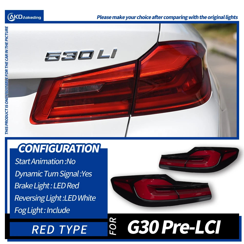 BMW 5 Series M5 F90 G30 G38 2018-2020 Full LED Dynamic Tail Lights AKD