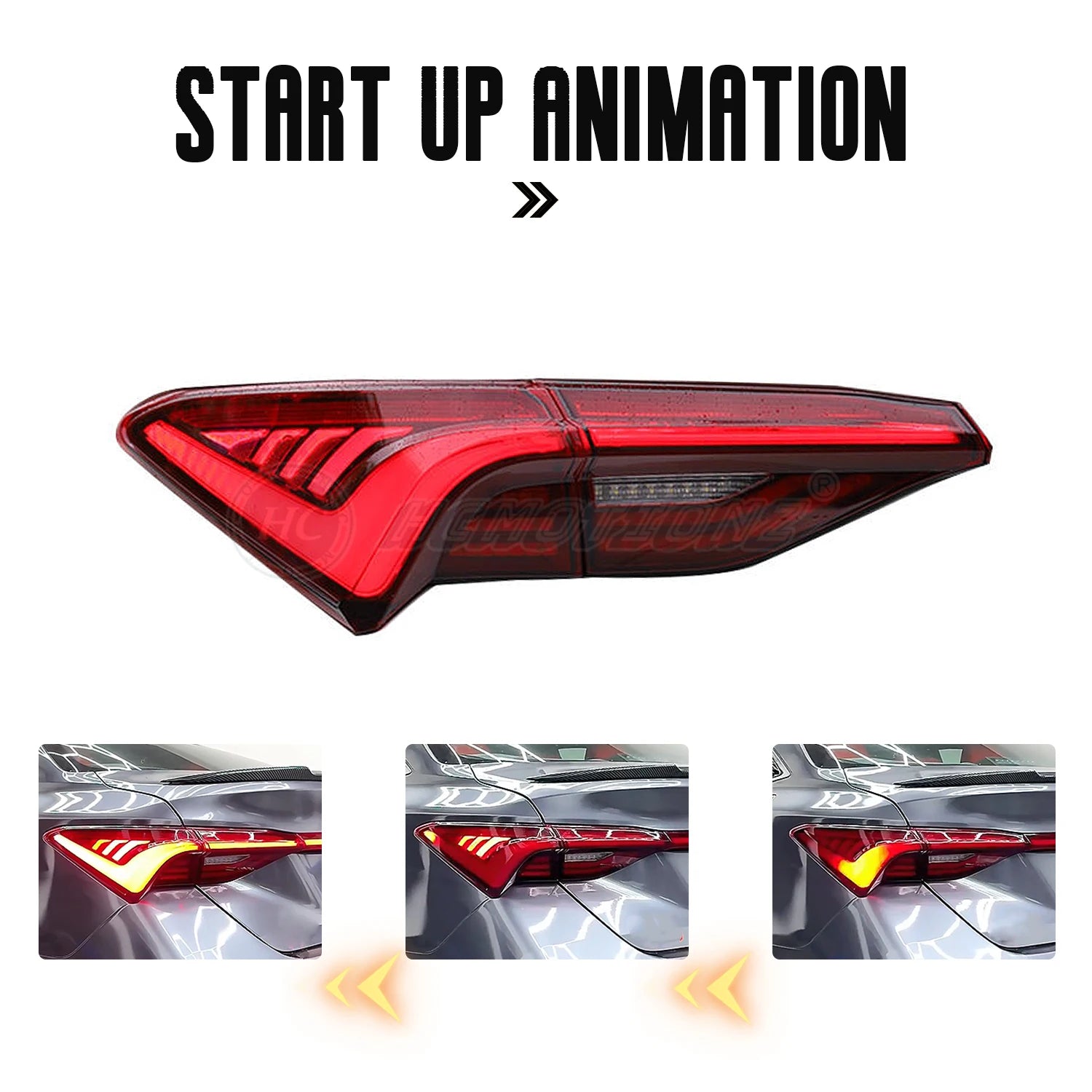 Toyota Avalon 2018-2021 LED Tail lights Red Smoked HCMOTIONZ