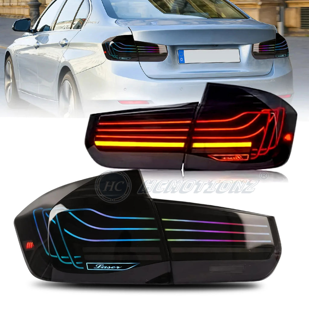 BMW 3 Series F30 F80 2012-2018 LED RGB Tail lights Smoked Laser style HCMOTIONZ