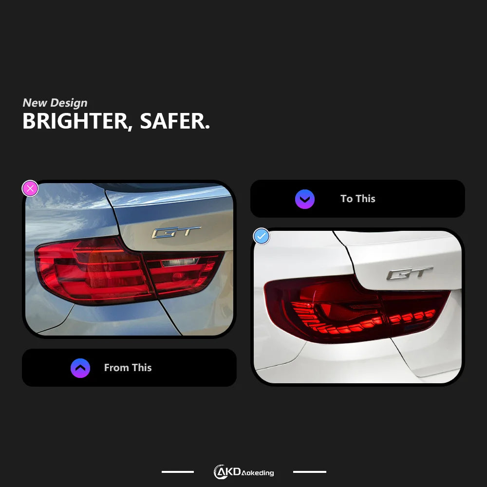 BMW 3 series 3GT F34 2009-2012 LED Tail light Red Smoked AKD