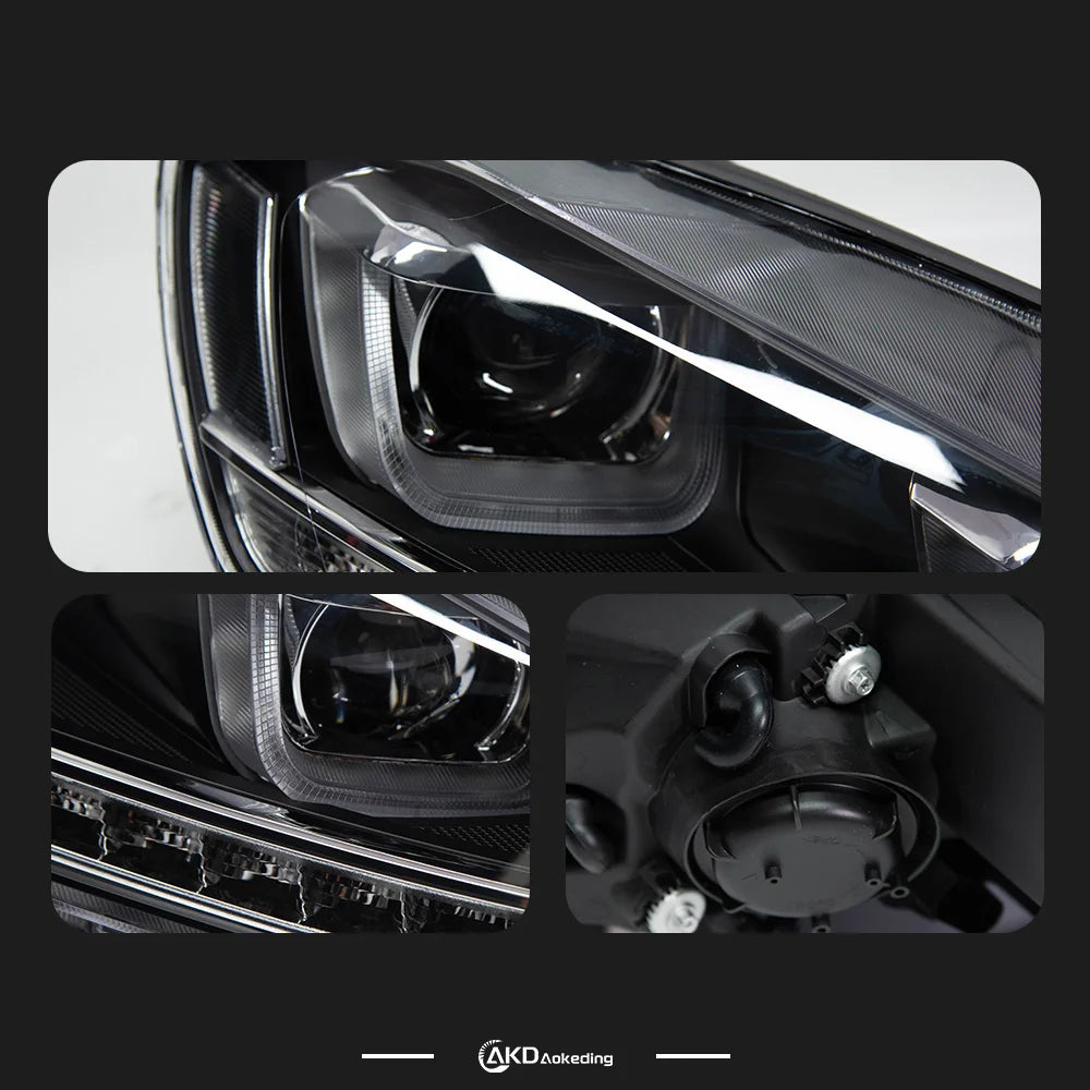 VW Volkswagen Golf MK7 2013-2016 LED Headlights Projector Lens Modern Style AKD