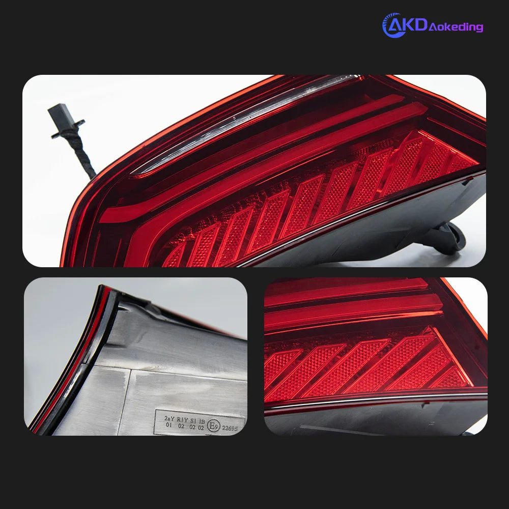 Audi A7 S7 RS7 4G8 2011-2018 LED Tail Lights Modern Style Red Smoked AKD