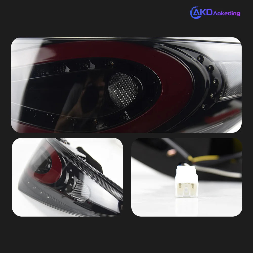 Hyundai Genesis Coupe 2008-2016 LED Tail Lights Red Smoked AKD