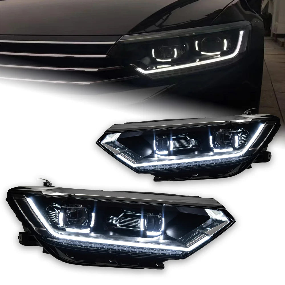 VW Volkswagen Passat B8 2016-2019 LED Headlights Dynamic Turn Signal AKD