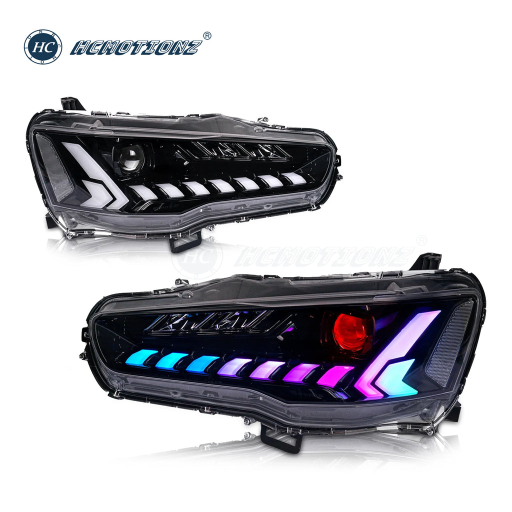 Mitsubishi Lancer Evo X 2008-2017 LED Headlights RGB HCMOTIONZ