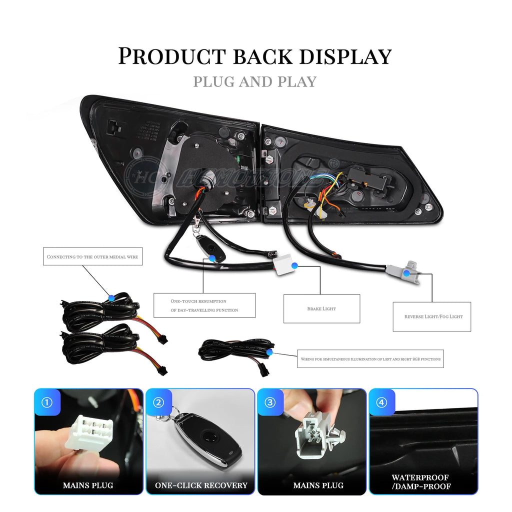 Lexus IS IS-F 2006-2013 LED Tail Lights RGB HCMOTIONZ