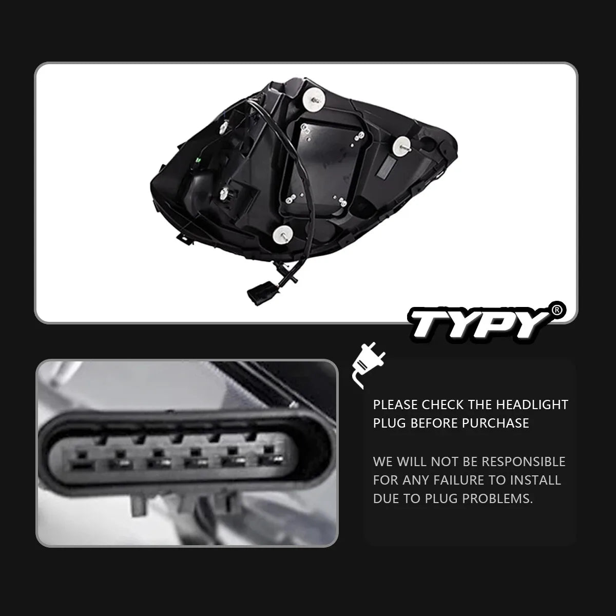 Chevrolet Corvette C6 2005-2013 RGB LED Headlight Front Lamp Assembly TYPY