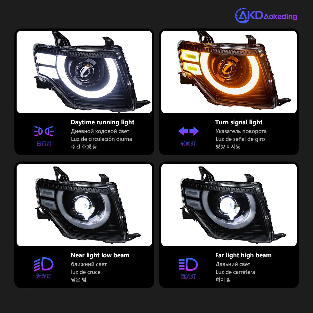 Mitsubishi Pajero V93 V87 V97 2004-2020 LED Headlights Projector Lens AKD