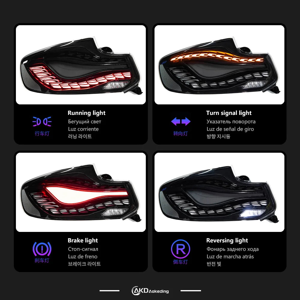 BMW serii 2 F22 F23 F87 M2 2012-2018 Lampy tylne LED Modernizacja tylnych świateł AKD