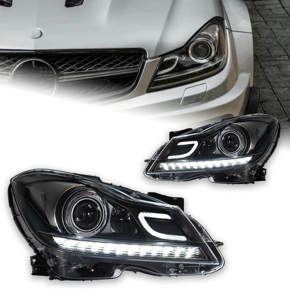 Mercedes-Benz Klasa C W204 2011-2013 Reflektory LED Projektor Soczewka AKD