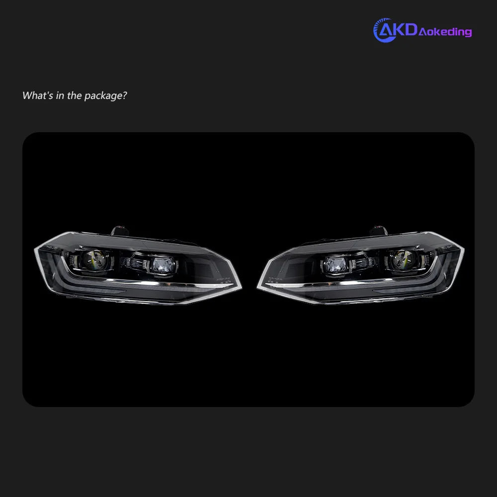 VW Volkswagen Polo MK5 2011-2018 LED Headlights Projector Lens AKD