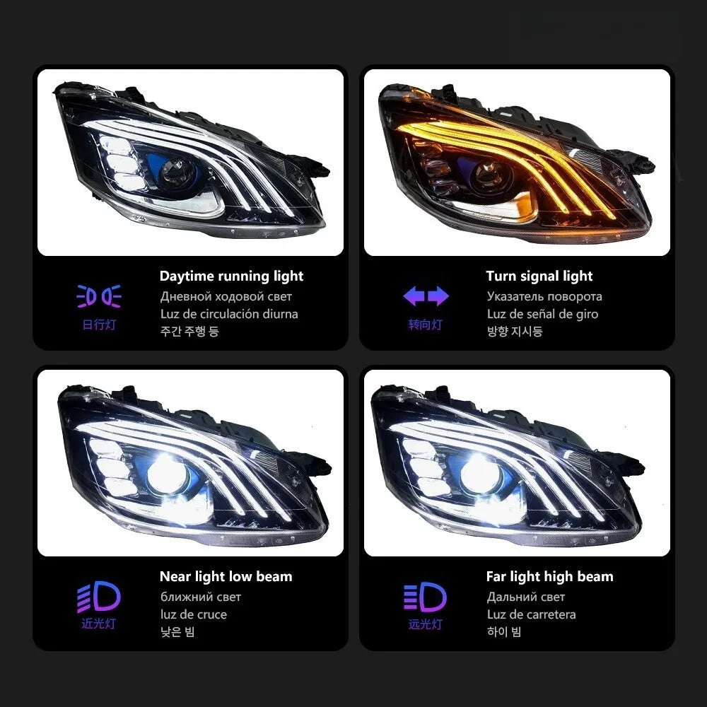 Mercedes Benz S Class W221 2006-2013 LED Headlight Assembly TYPY