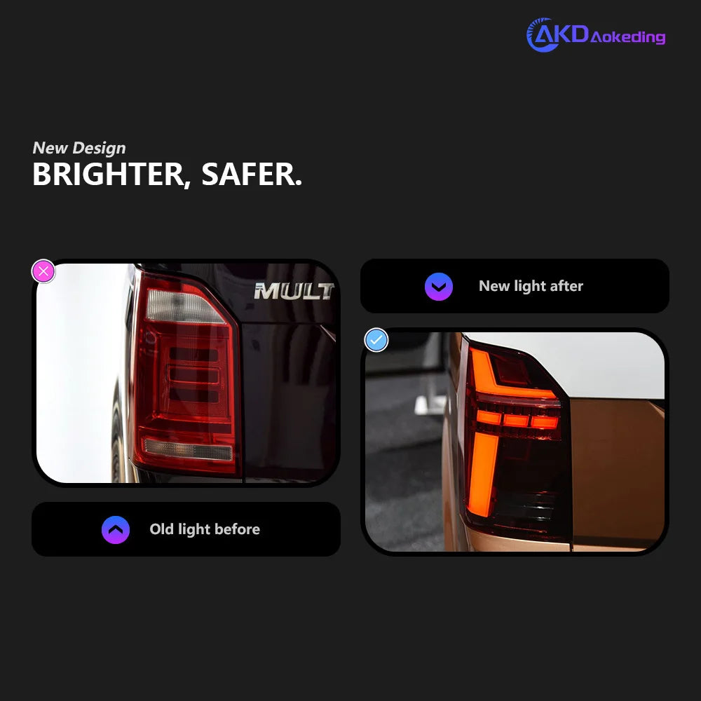 VW Volkswagen T6 Multivan Cavavelle 2015-2021 LED Tail Lights  Modern Style AKD