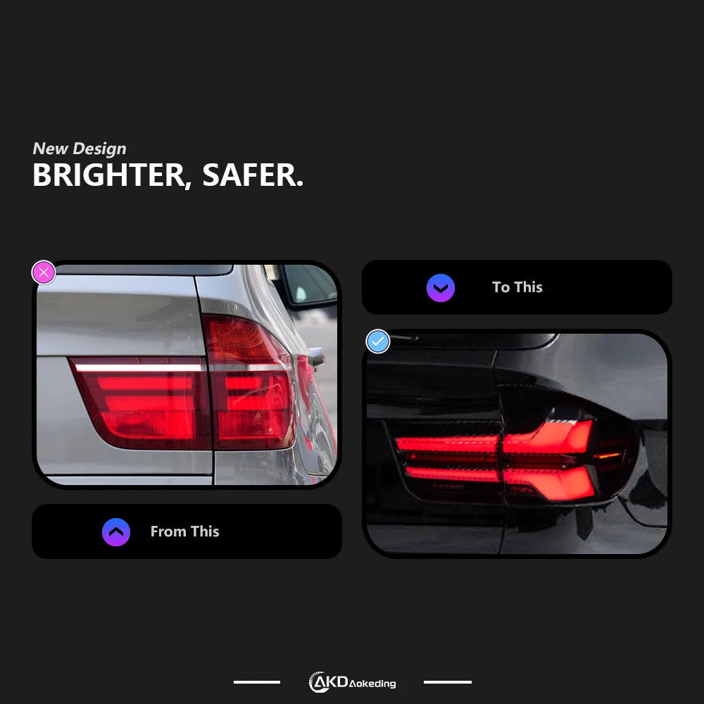 BMW X5 E70 2007-2013 LED Tail Light Rear Lamp Upgrade AKD