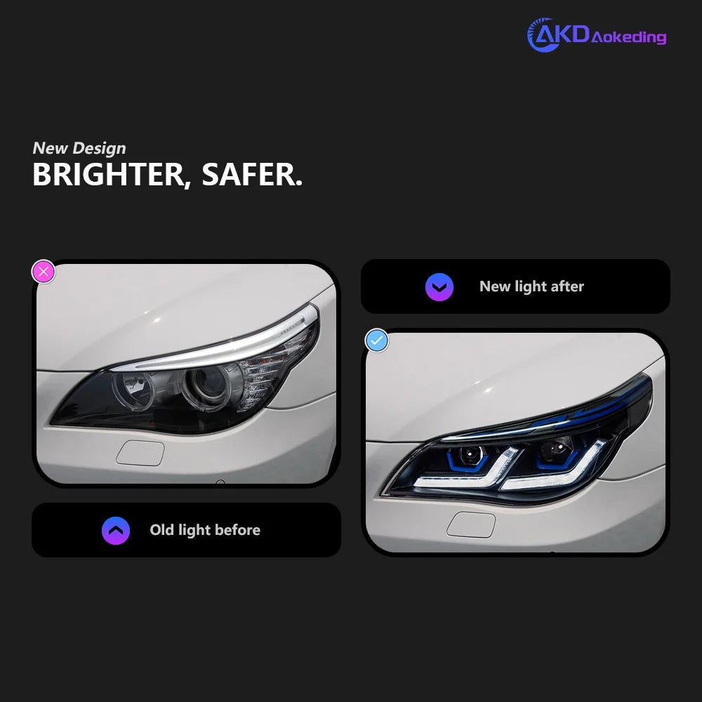 BMW 5 series M5 E60 E61 2003-2009 LED Headlights set AKD