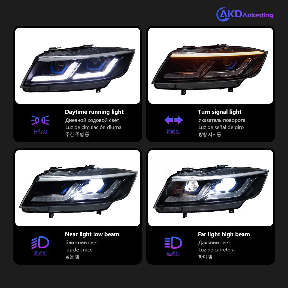 BMW 3 series E90 E91 2005-2012 LED Headlight Projector Lens AKD