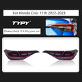 Honda Civic 11th 2022-2023 RGB LED Tail light Rear lamp TYPY