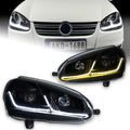 VW Volkswagen Golf MK5 2006-2011 Reflektory LED Soczewka projektora Nowoczesny styl AKD