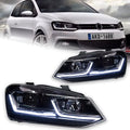 VW Volkswagen Polo MK5 2011-2018 LED Headlights Projector Lens AKD