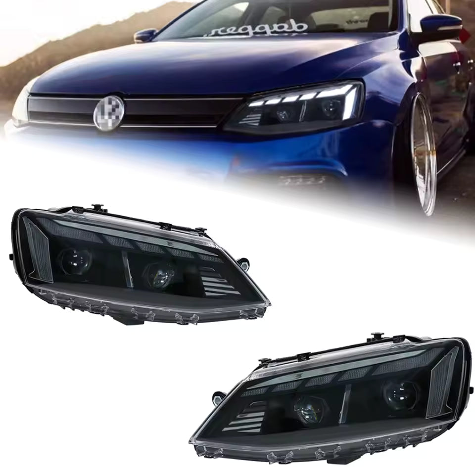 Volkswagen VW Jetta MK6 2011-2018 Lampy przednie reflektory LED Komplet AKD