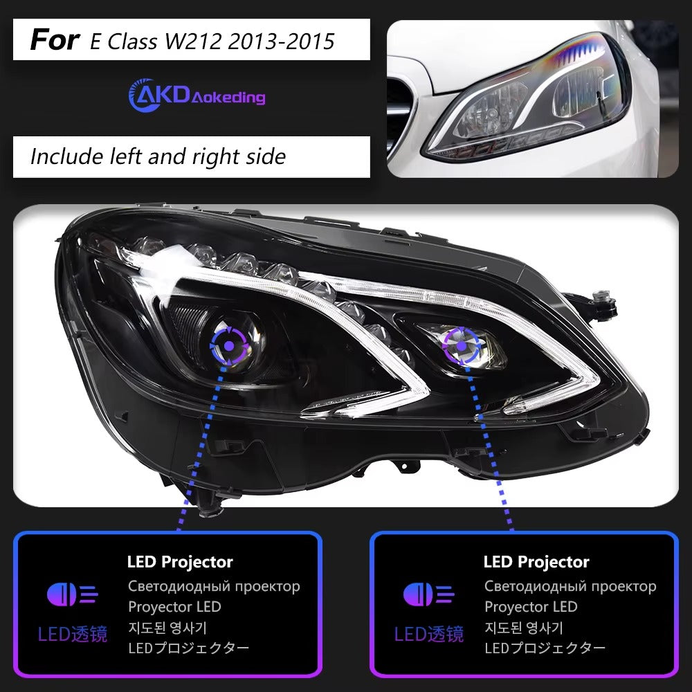 Mercedes-Benz E Class W212 2010-2015 LED Headlights Modern Style AKD