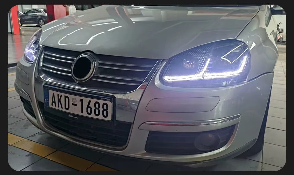 VW Volkswagen Golf MK5 2006-2011 Reflektory LED Soczewka projektora Nowoczesny styl AKD