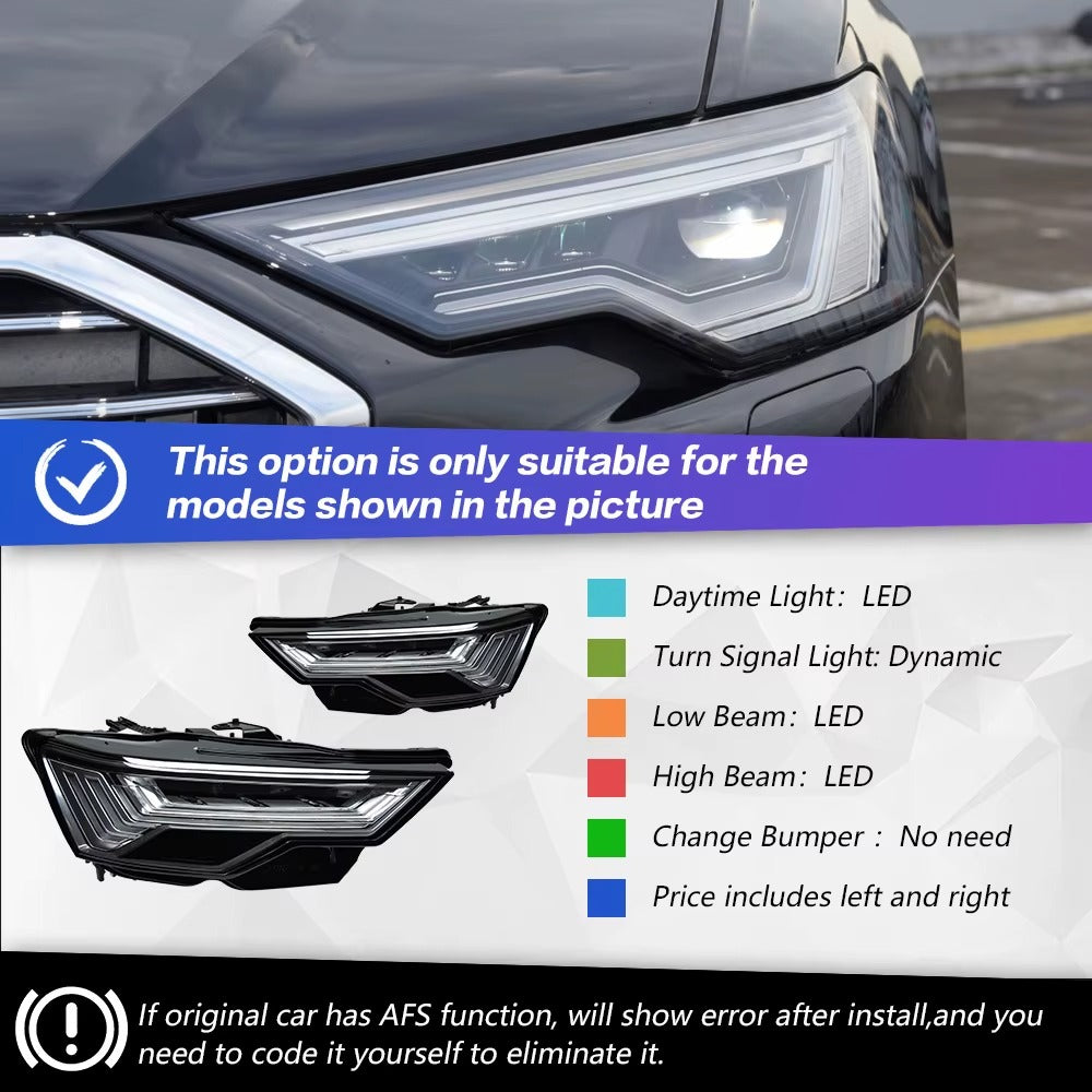 Audi A6 C8 2019-2023 LED Headlights Modern Look AKD