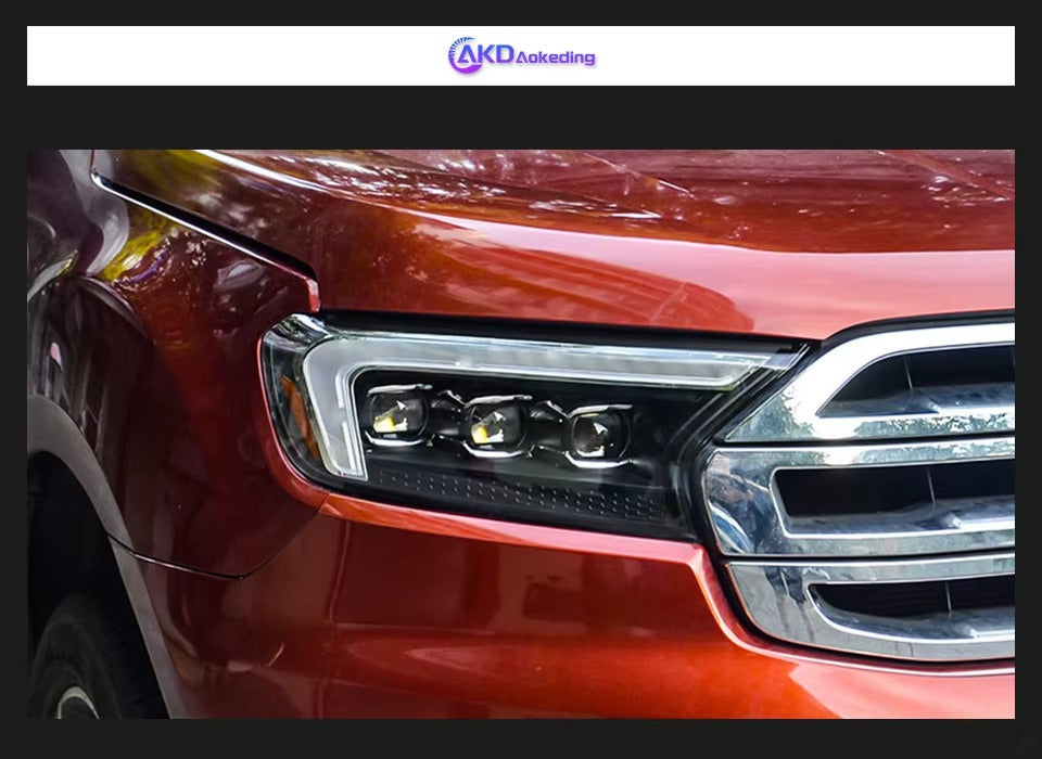 Ford Ranger 2016-2021 LED Headlights Projector Lens Modern Style AKD