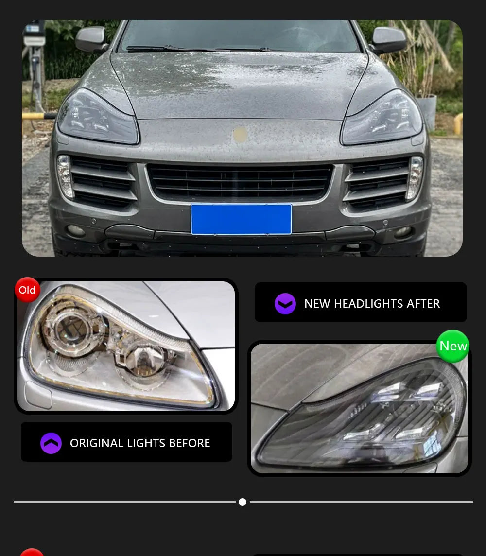 Porsche Cayenne 957 2007-2010 LED Headlights Modern Style TYPY