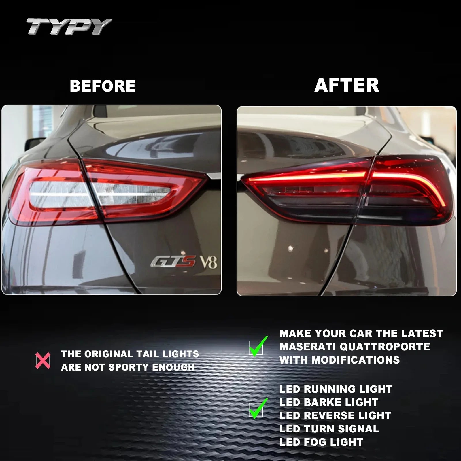 Maserati Quattroporte 2013-2021 LED Taillights Modern Style TYPY