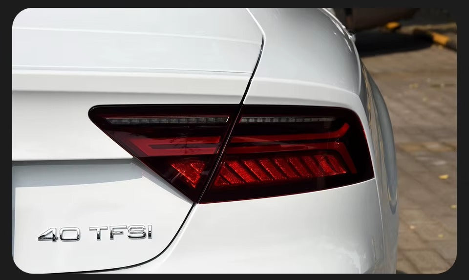 Audi A7 S7 RS7 4G8 2011-2018 LED Tail Lights Modern Style Red Smoked AKD