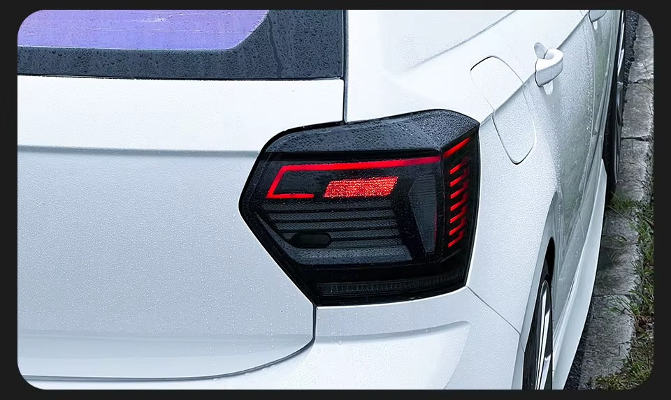 VW Volkswagen Polo MK6 2019-2023 LED Tail Lights Red Smoked AKD