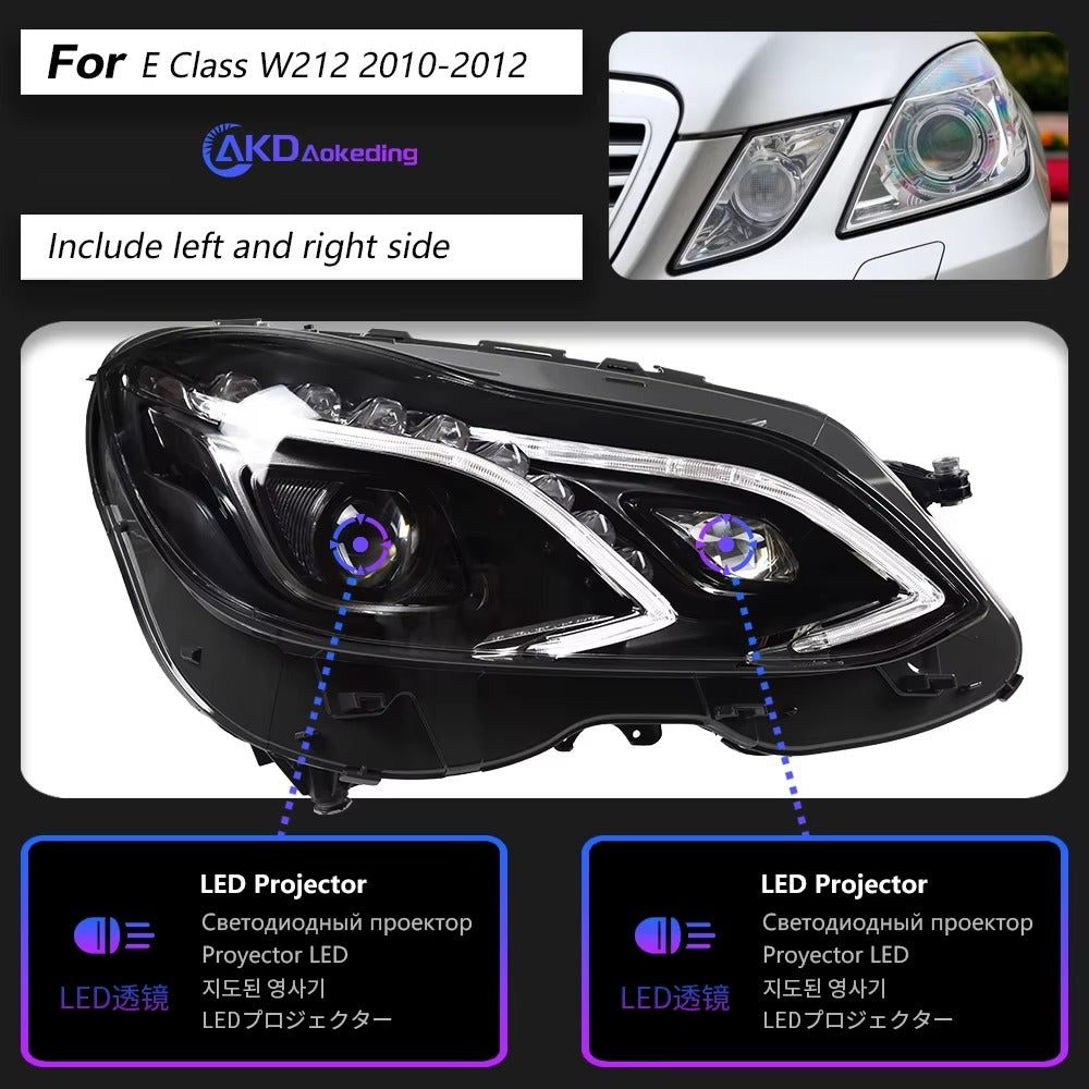 Mercedes-Benz E Class W212 2010-2015 LED Headlights Modern Style AKD