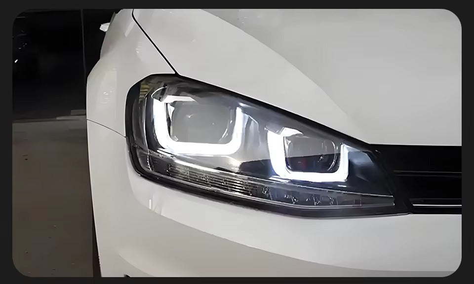 VW Volkswagen Golf MK7 2013-2016 LED Headlights Projector Lens Modern Style AKD