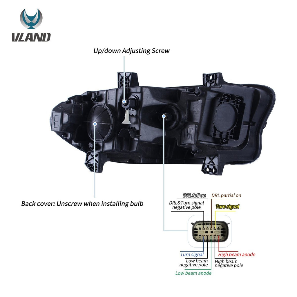 Dodge Charger 2015-2023 LED Halogen Headlights VLAND