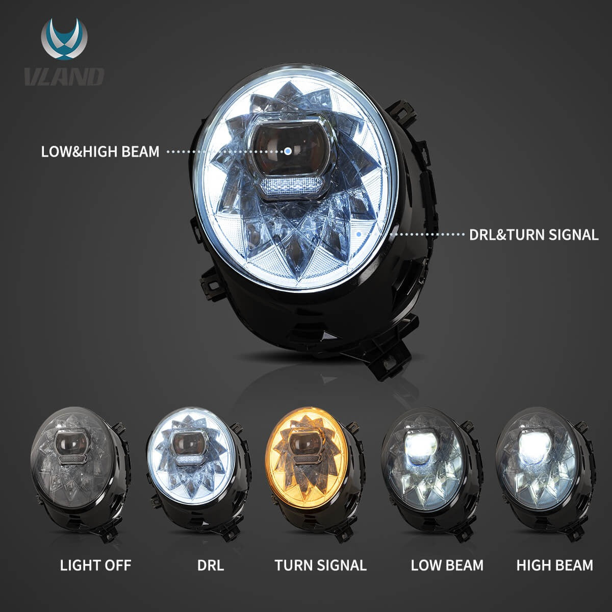 Mini F56 2014-2018 LED Headlights Startup animation VLAND