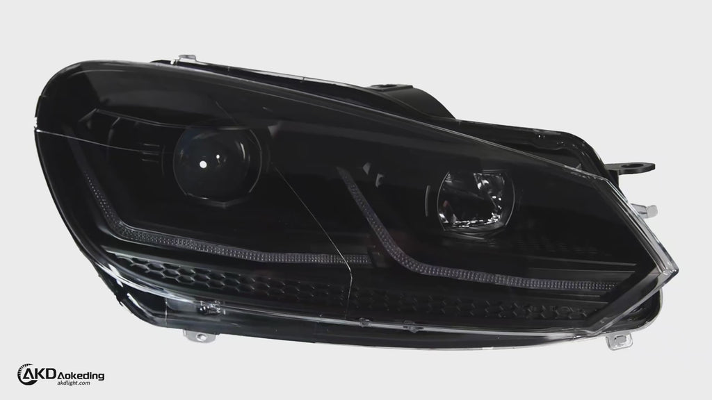 Volkswagen VW Golf 6 2009-2012 Lampy przednie reflektory LED Komplet AKD